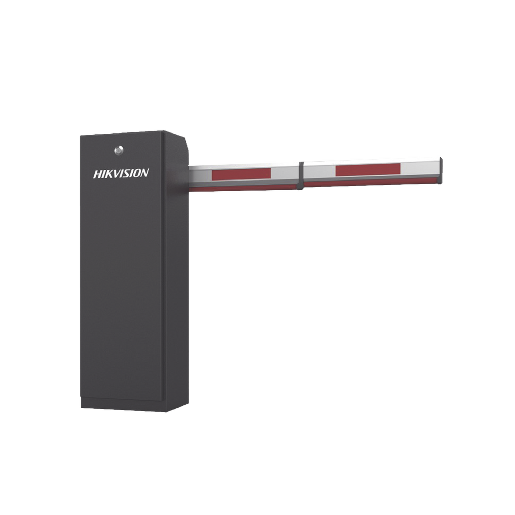DS-TMG4B0-RA/4M220|Barrera Vehicular DERECHA a 220 Vca con Brazo Incluido ajustable de 2 a 4 mts / Apertura en 3 Segundos / Incluye banda protectora antigolpe de vehiculos